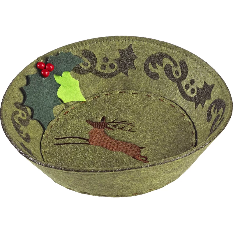 JΚ Home Décor - Καλάθι Τσόχινο Πράσινο (Preview 1)