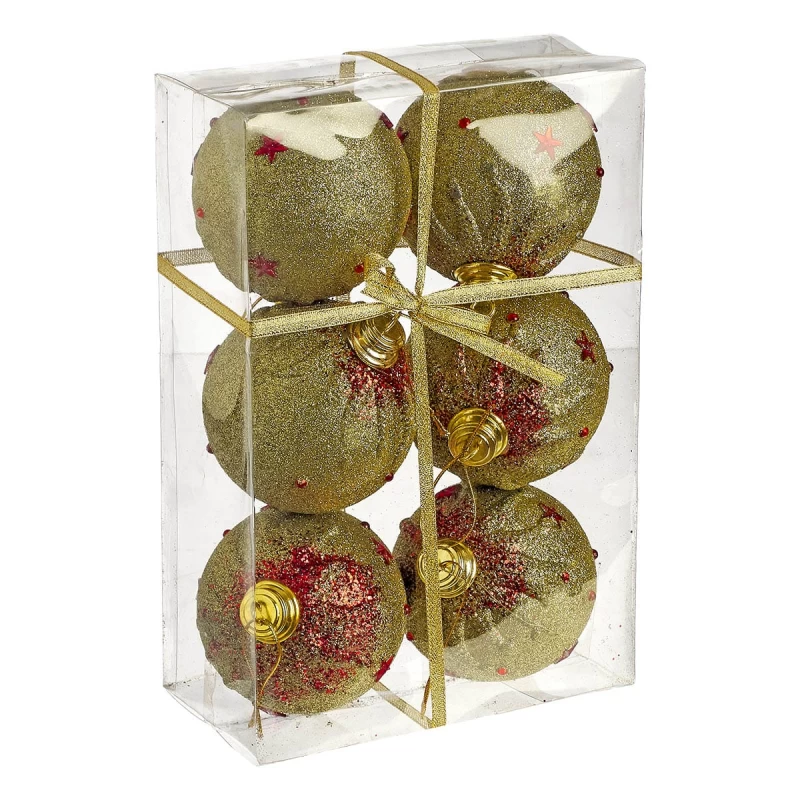 JΚ Home Décor - Μπάλα S/6 Χρυσή 9cm (Preview 1)