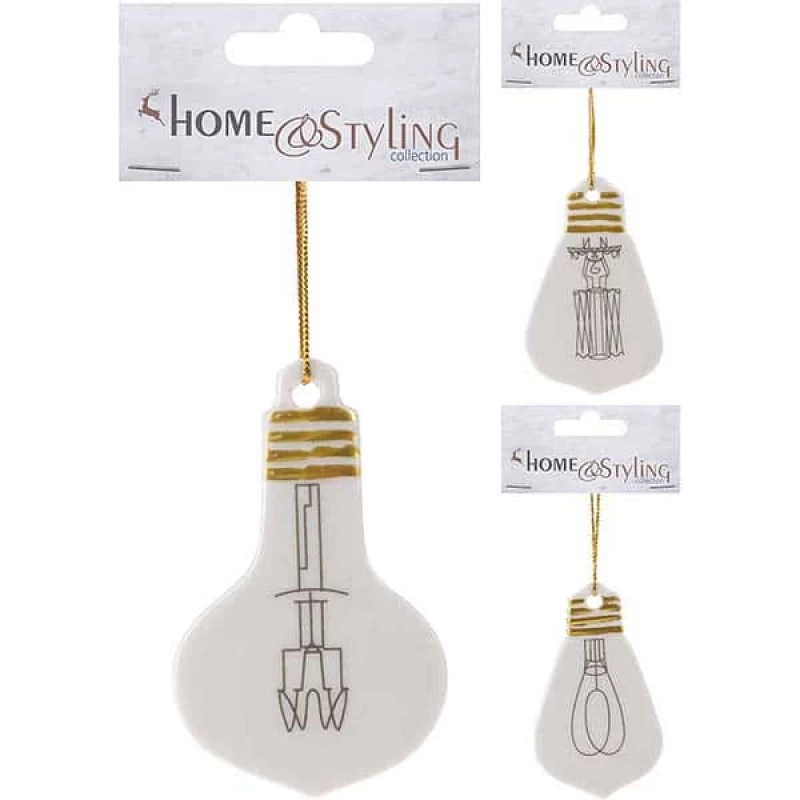 JΚ Home Décor - Λάμπα Πορσελάνη 3 Σχδ 8cm (Preview 1)