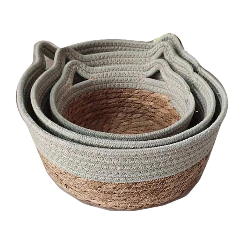 JΚ Home Décor - Καλάθι Ψάθινο 28x12-20x9cm S/3 (Preview 1)