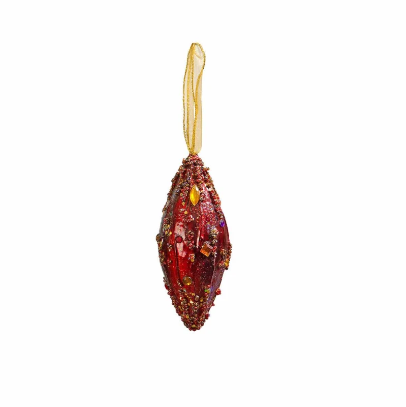 JΚ Home Décor - Στολίδι Φελιζόλ Κόκκινο 11cm (Preview 1)