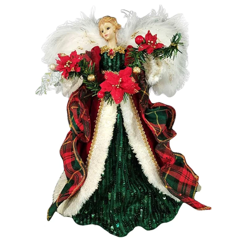 JΚ Home Décor - Άγγελος Κεραμικός με Καρώ 35cm (Preview 1)