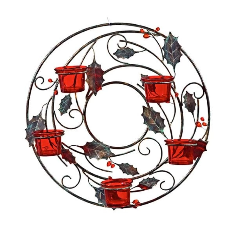 JΚ Home Décor - Κηροπήγιο Μεταλλικό Κρεμαστό με Γκι (Preview 1)