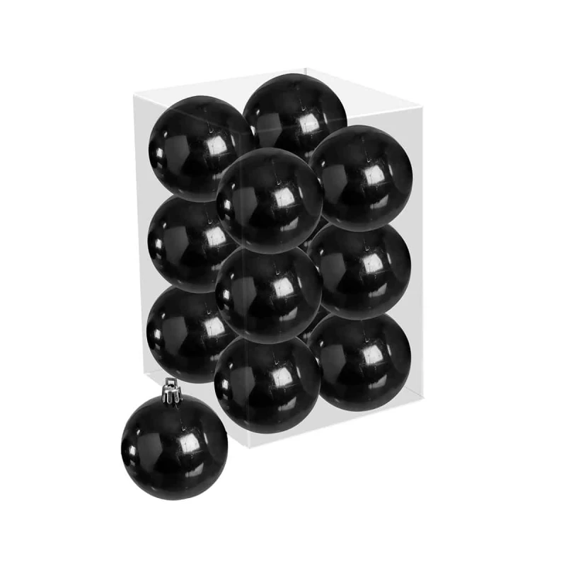 JΚ Home Décor - Μπάλα Μαύρη S/12 6cm (Preview 1)