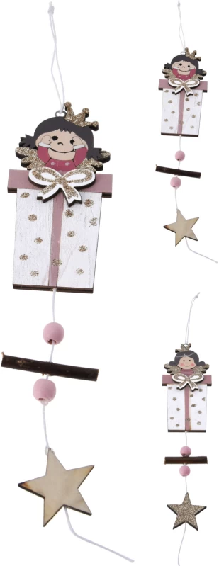 JΚ Home Décor - Στολίδι Κοριτσάκι με Δώρο 3cm 2Σχδ (Preview 1)