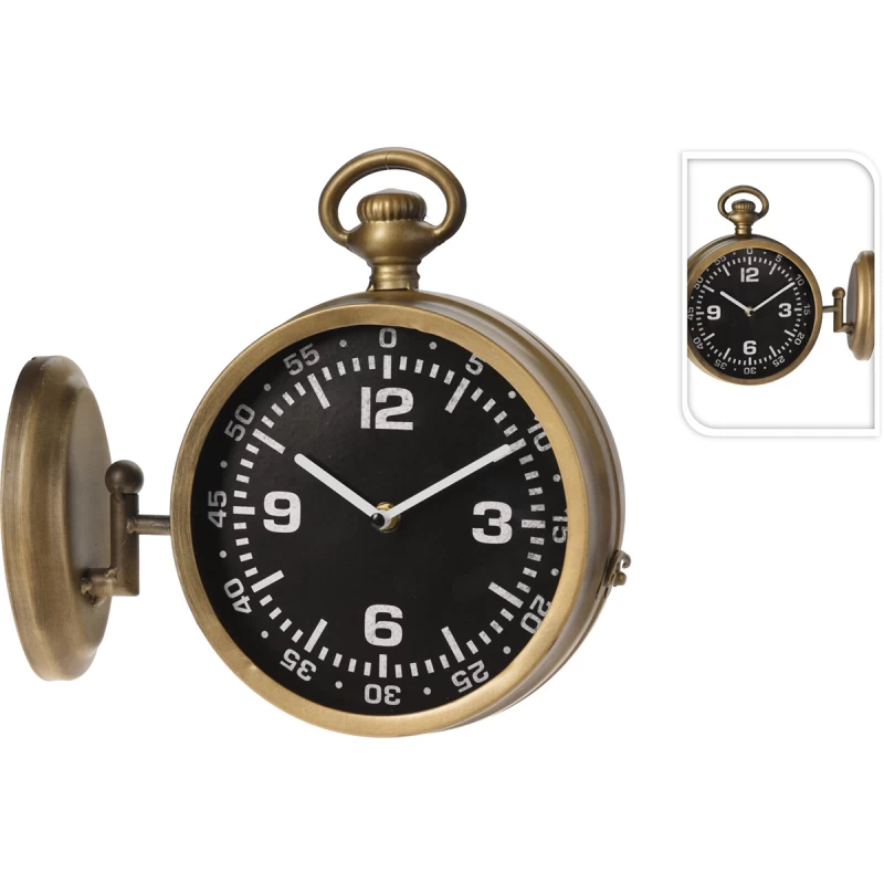 JΚ Home Décor - Ρολόι Μεταλλικό Antique 2Πλευρων 28.5x10x25cm (Preview 1)