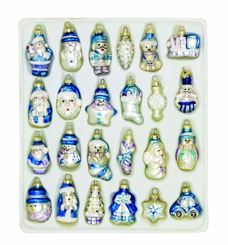 JΚ Home Décor - Γυάλινα Στολίδια Μπλε S/24 (Preview 1)