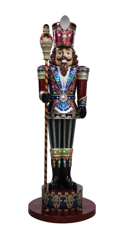 JΚ Home Décor - Καρυοθραύστης Πολυρεζίν με LED-Μουσική 86.4x162.6cm (Preview 1)