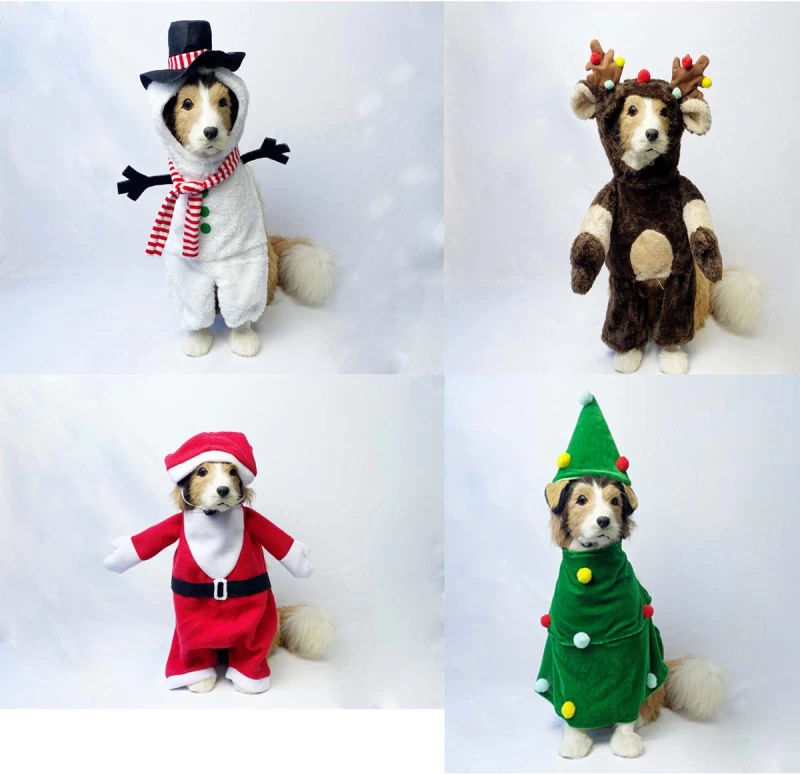 JΚ Home Décor - Κουστούμι Σκύλου Χριστουγέννων 35cm 4Σχδ (Preview 1)