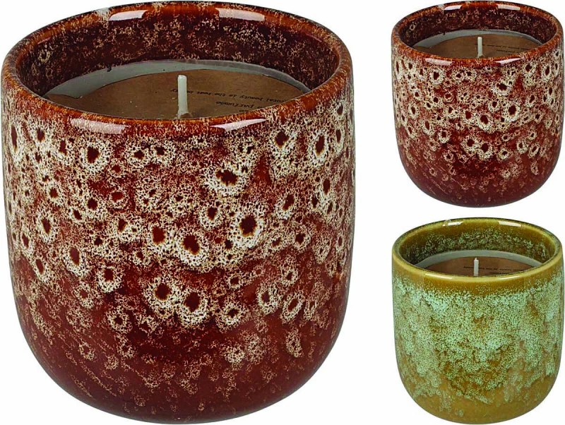 JΚ Home Décor - Autumn Κερί Σε Κεραμικό 9x9.3cm 2Σχδ (Preview 1)