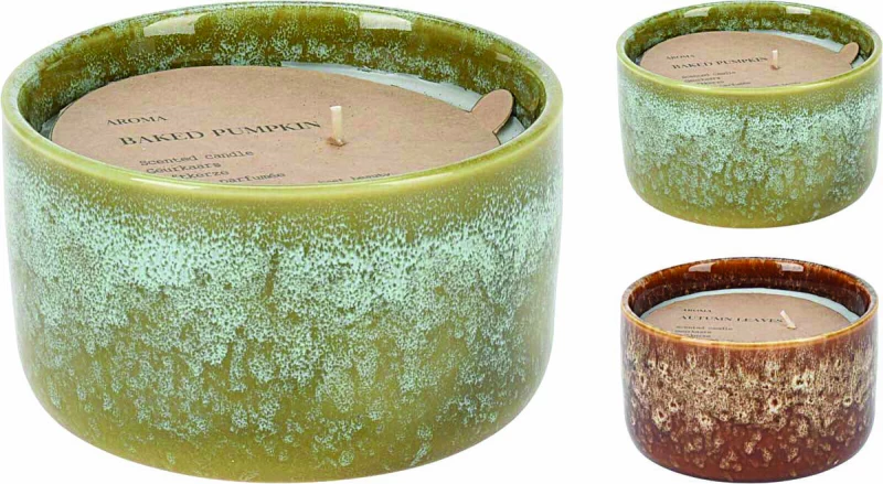 JΚ Home Décor - Autumn Κερί Σε Κεραμικό 12x7cm 2Σχδ (Preview 1)