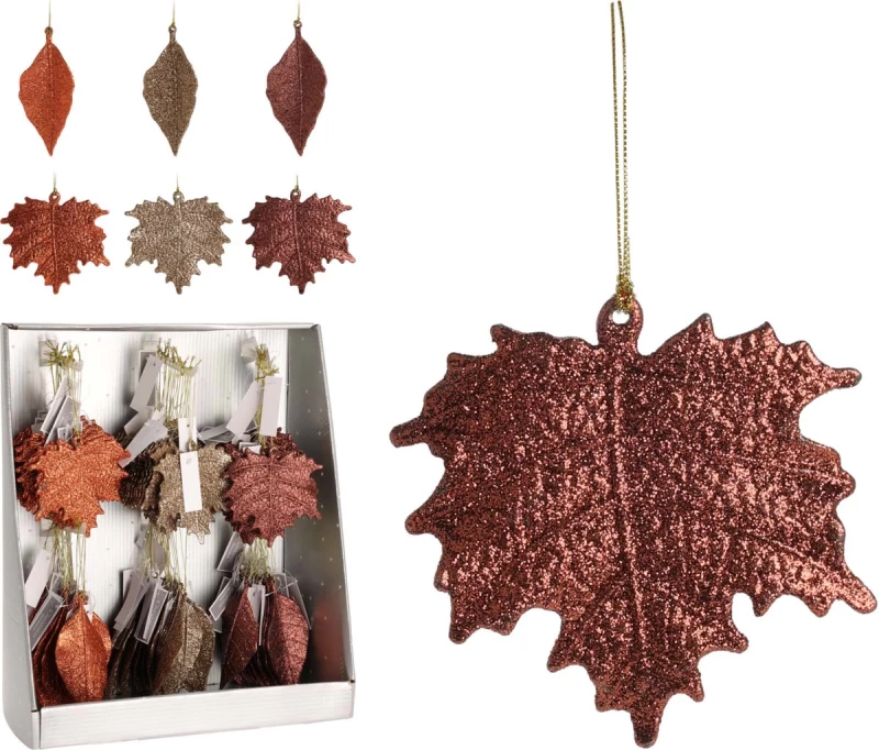 JΚ Home Décor - Στολίδι Maple 11cm 6Σχδ (Preview 1)