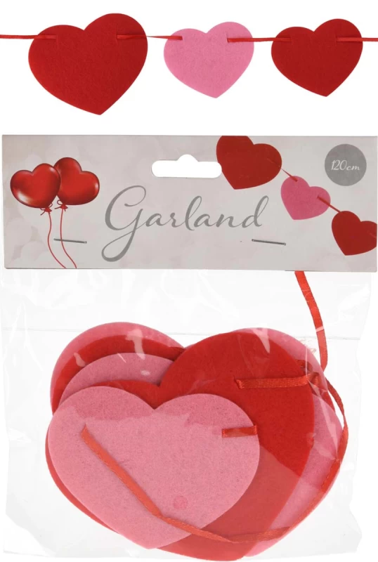 JK Home Décor - Γιρλάντα με Καρδιές Κόκκινη 120cm (Preview 1)