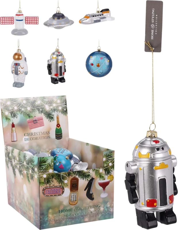 JK Home Décor - Στολίδι Διάστημα Πλαστικό 9x11cm 6Σχδ (Preview 1)