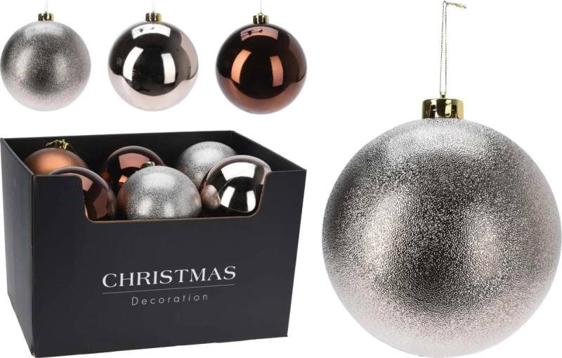 JK Home Décor - Μπάλα Amber Πλαστική 14cm 3Σχδ (Preview 1)