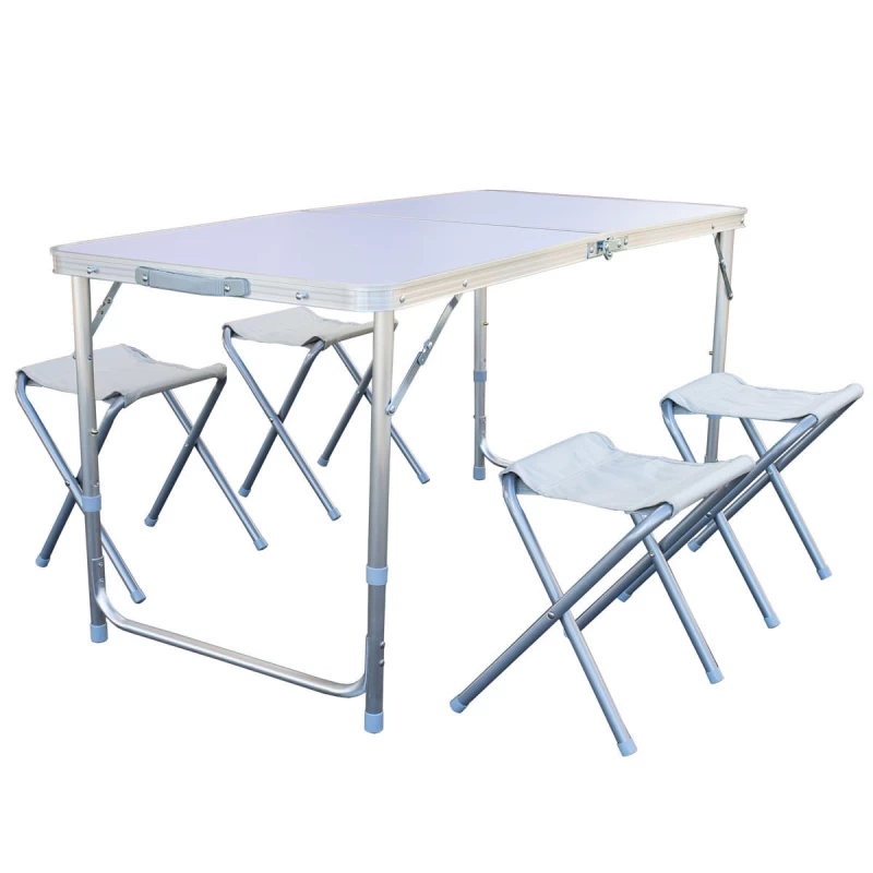 NEW CAMP Apella Folding Table with 4 Benches Set, Πτυσσόμενο Τραπέζι Αλουμινίου για Ca (Preview 2)