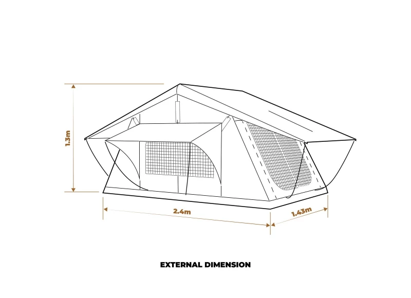 Σκηνή οροφής αυτοκινήτου Oztrail TARKINE 1400 (Preview 5)