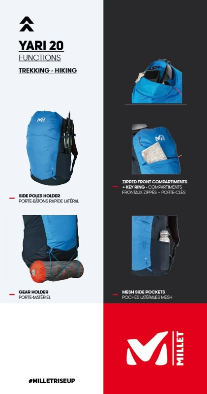 Ορειβατικό σακίδιο Millet YARI 20 /Bird-Black (Preview 9)