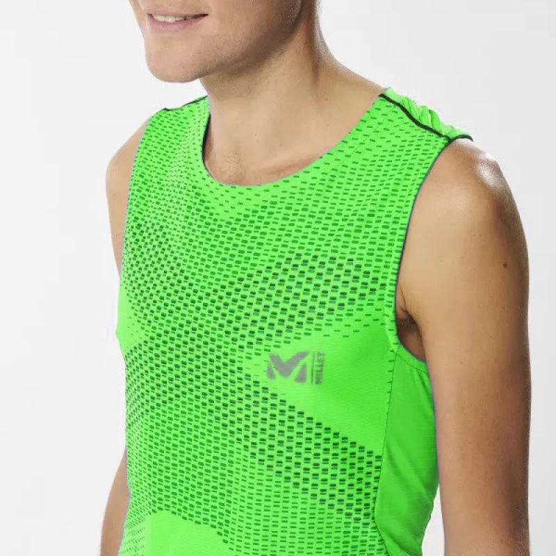 Ανδρικό αμάνικο t-shirt για trail running Millet INTENSE TANK /Chloro (Preview 2)