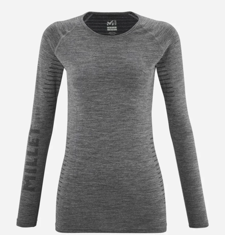 Ισοθερμική γυναικεία μακρυμάνικη μπλούζα Millet DRYNAMIC WARM LS M /Grey (Preview 1)