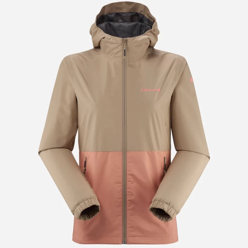 Μπουφάν πεζοπορίας γυναικείο Lafuma ACCESS W, αδιάβροχο /Beige (Preview 1)
