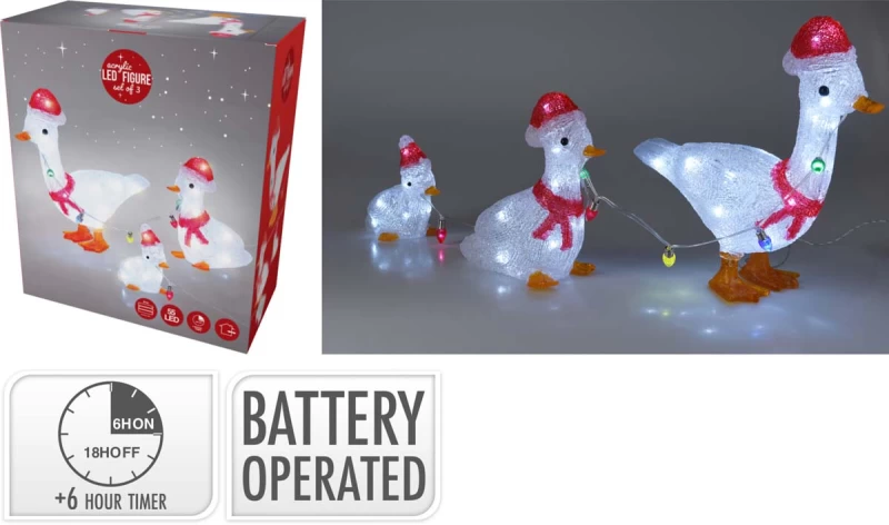 JK Home Décor - Πάπιες Εξωτερικού Χώρου LED 16-30x15-33 S/3 (Preview 1)