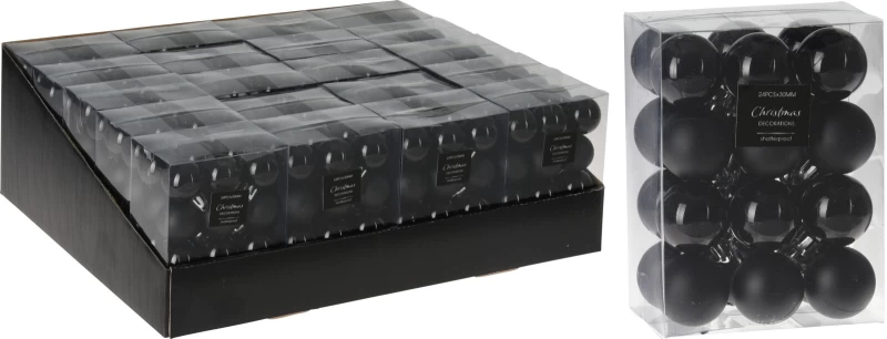 JΚ Home Décor - Μπάλες Πλαστικές Mαύρες 3cm S/24 (Preview 1)