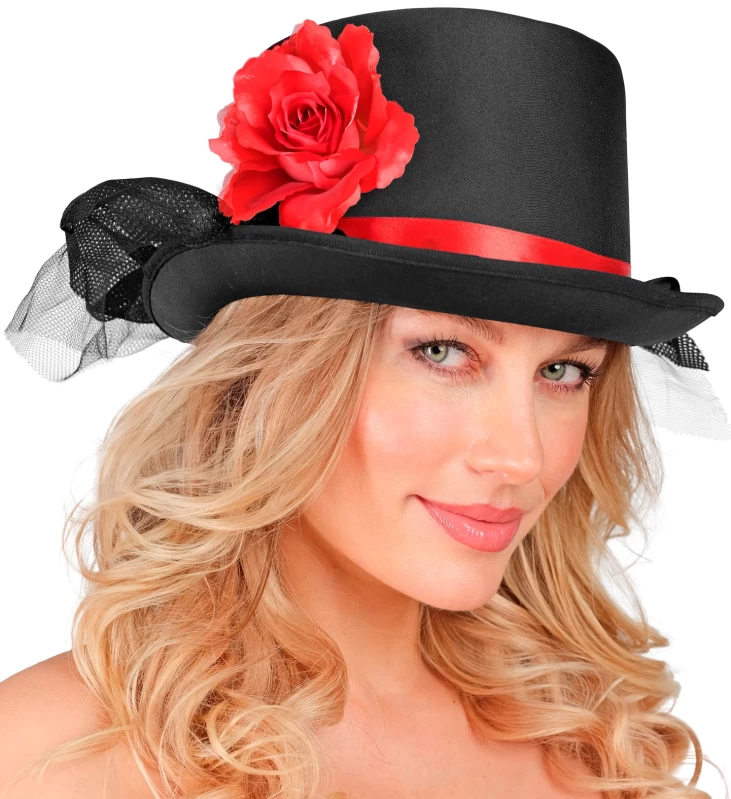 Αποκριάτικο Καπέλο με Τούλι και Τριαντάφυλλο 319262 (Preview 3)