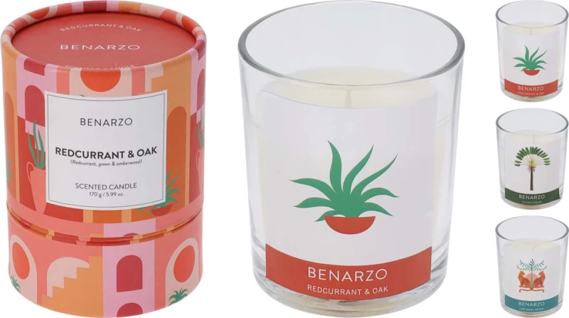 JK Home Décor - Κερί Αρωματικό σε Γυαλί 9x11cm 3Σχδ (Preview 1)