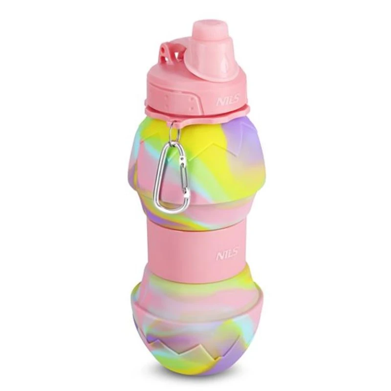 NC4102 SILICONE FOLDABLE WATER BOTTLE 700ML PINK NILS (Preview 1)