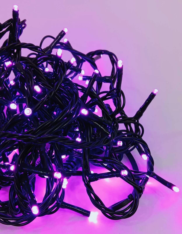 100 Led Λαμπάκια G/Purple Επεκτεινόμενα με Πρόγραμμα 5m - IP44 - 63380 (Preview 2)