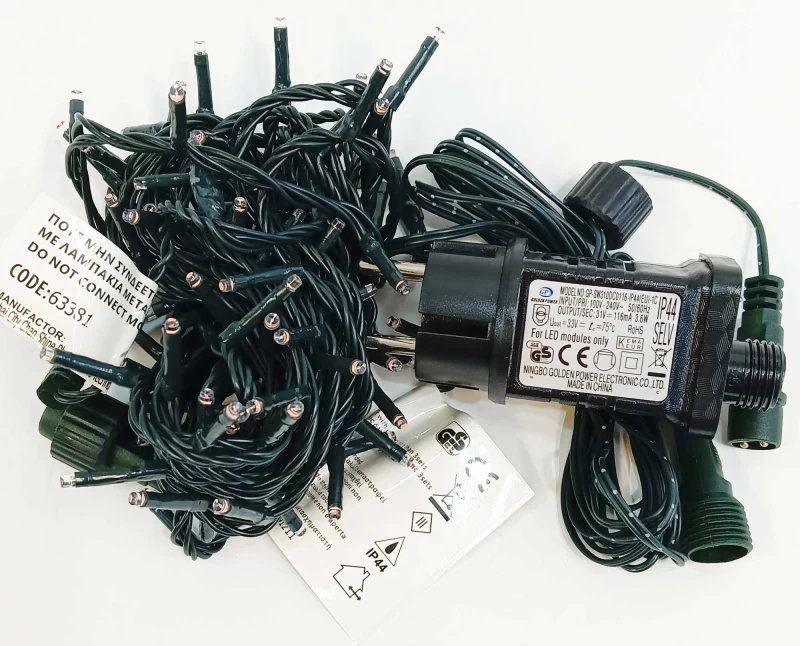 100 Led Λαμπάκια G/Purple Επεκτεινόμενα με Πρόγραμμα 5m - IP44 - 63380 (Preview 3)