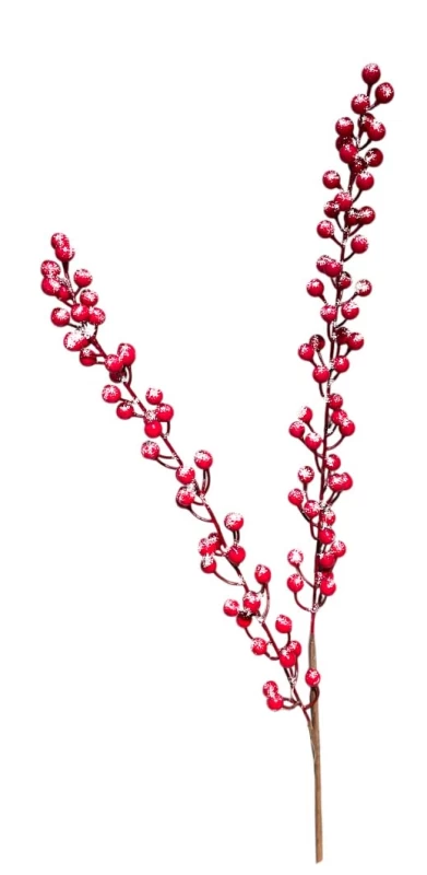 JK Home Décor - Κλαδί Berries Κόκκινο με Χιόνι 80cm (Preview 1)
