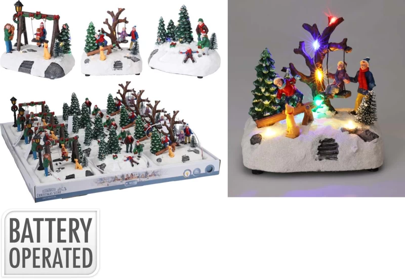 JK Home Décor - Σκηνικό Χριστουγέννων 13x10x12.5cm 3Σχδ (Preview 1)