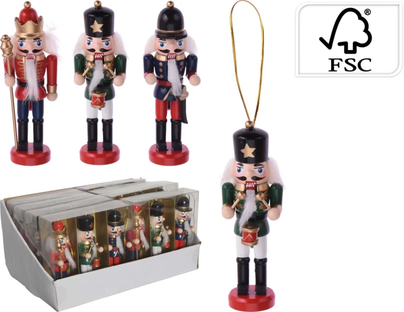 JK Home Décor - Στολίδι Καρυοθραύστης 12cm S/3 (Preview 1)