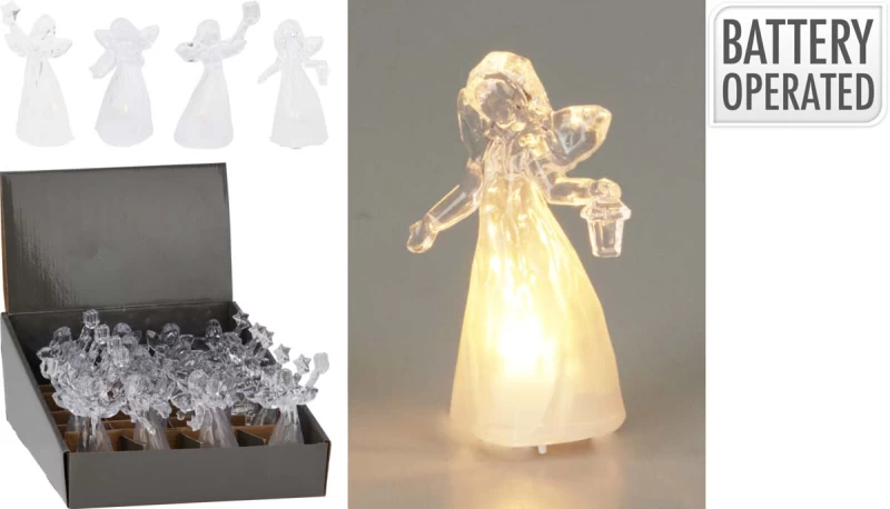JK Home Décor - Άγγελος LED Ακρυλικό 10cm 4Σχδ (Preview 1)