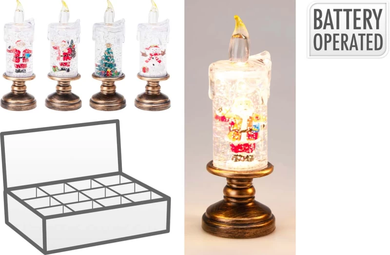 JK Home Décor - Νερόμπαλα Κηροπήγιο LED 6x16cm 4Σχδ (Preview 1)