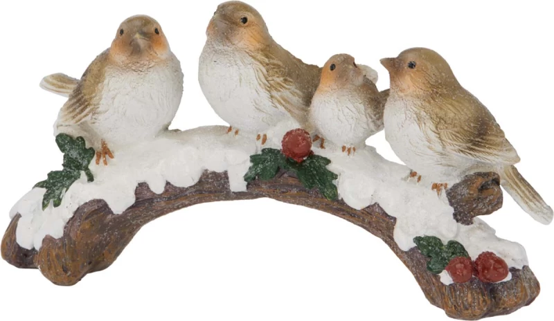 JK Home Décor - Πουλάκια σε Κλαδί Πολυρεζίν 25x9x13cm (Preview 1)