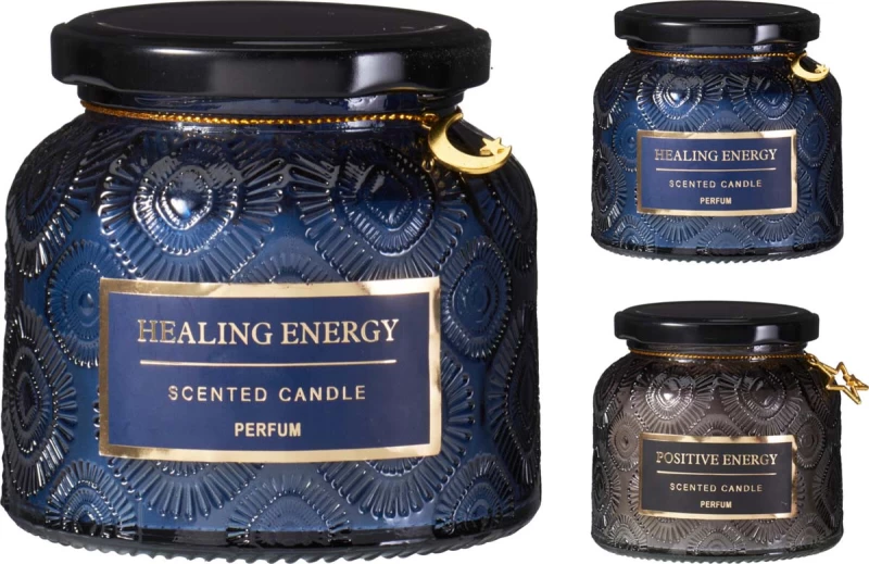 JK Home Décor - Κερί Αρωματικό Healing Energy σε Γυαλί 9x8cm 2Σχδ (Preview 1)