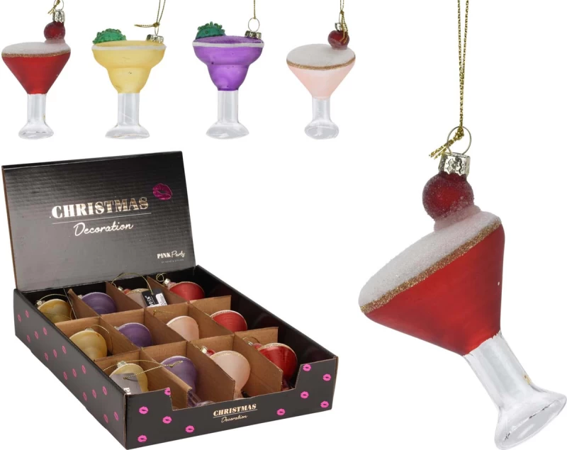 JK Home Décor - Στολίδι Margarita από Γυαλί 9cm 4Σχδ (Preview 1)