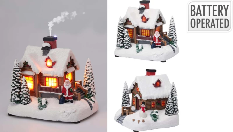 JK Home Décor - Σκηνικό Χριστουγέννων 16x14x15.5cm 2Σχδ (Preview 1)