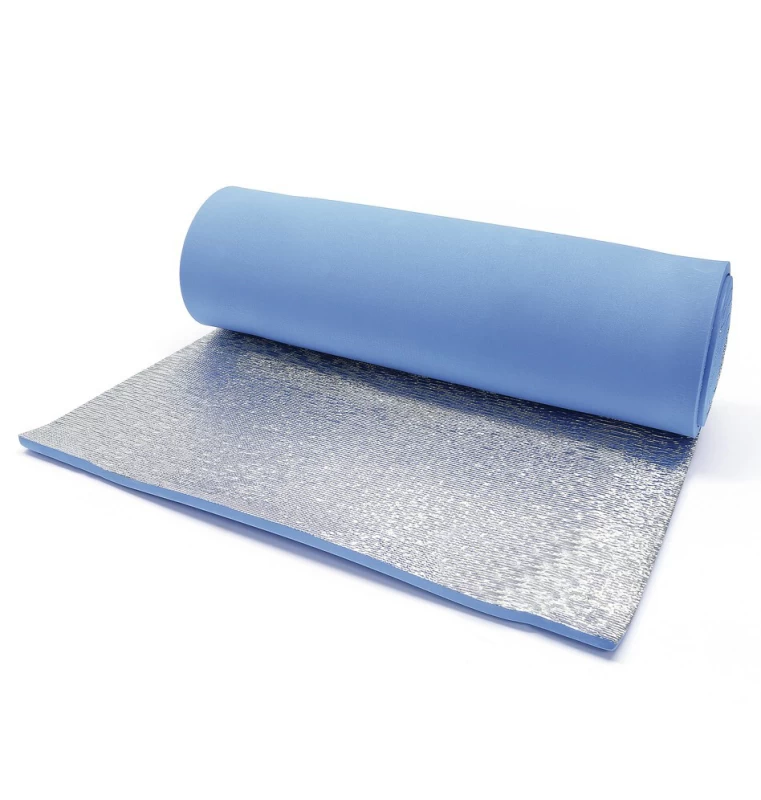 OZTRAIL Earth Mat Deluxe Foam Sleeping Mat Silver 10mm, Υπόστρωμα Camping Ρολό με Αλου (Preview 1)