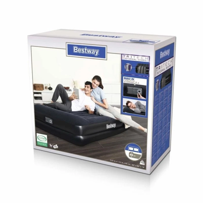 BESTWAY Tritech Airbed Queen 203x152x46 cm BULT-IN AC PUMP, Φουσκωτό Στρώμα Ύπνου Διπλ (Preview 8)
