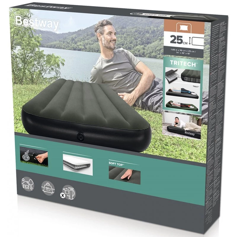BESTWAY TriTech 188x99x25cm, Φουσκωτό Στρώμα Ύπνου Μονό, 6713L (Preview 3)