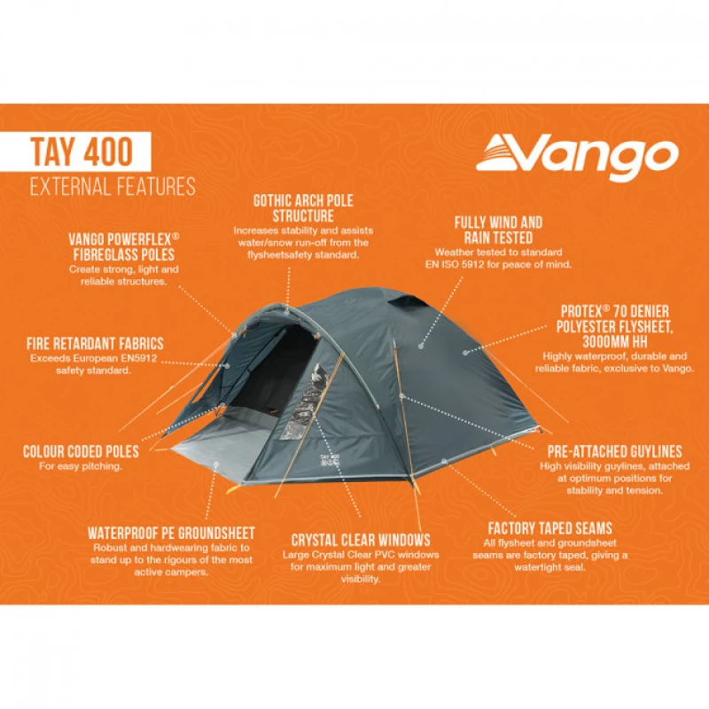 VANGO Tay 400, Σκηνή 4 ατόμων, 300 x 250 x 140(ύψος) cm, TEUTAY000000001 /Deep Blue (Preview 5)