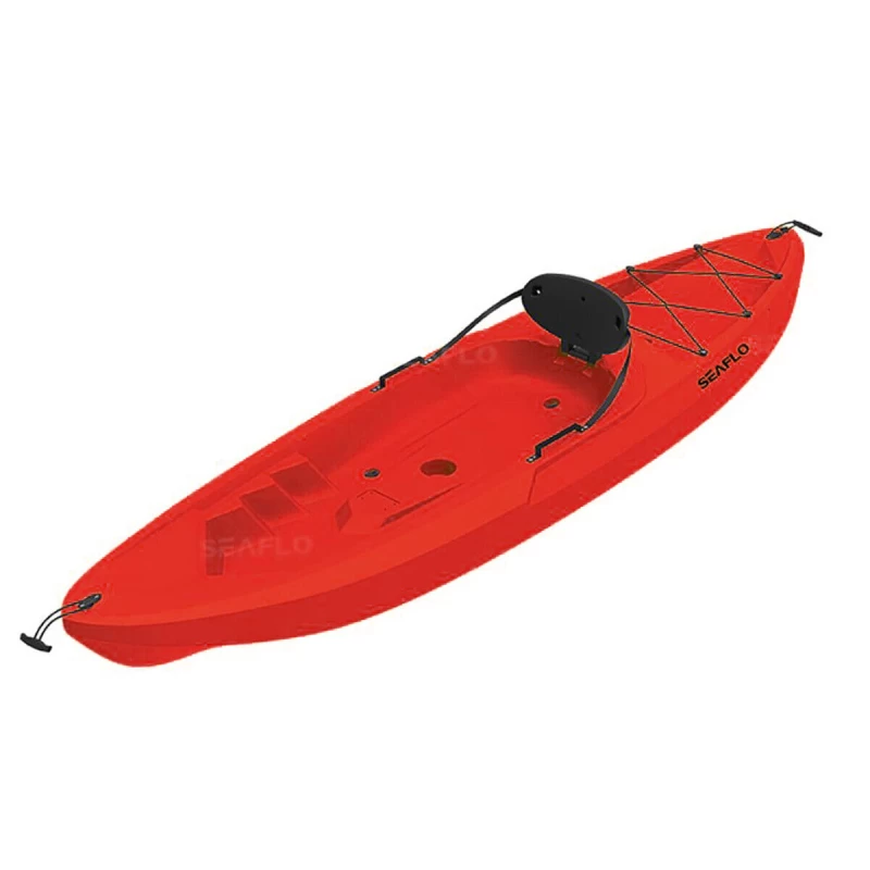 Adult Kayak Red SEAFLO Καγιάκ από Πολυαιθυλένιο HDPE ενός ατόμου, Μήκος: 2.45m, Αντοχή (Preview 1)