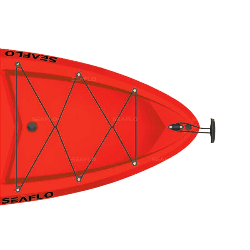 Adult Kayak Red SEAFLO Καγιάκ από Πολυαιθυλένιο HDPE ενός ατόμου, Μήκος: 2.45m, Αντοχή (Preview 3)