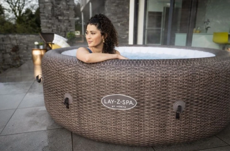 Lay-Z-Spa St.Moritz Air Jet BESTWAY Φουσκωτή Πισίνα Spa 7 ατόμων, Θερμαινόμενη με Υδρο (Preview 2)