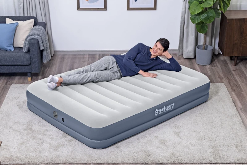 BESTWAY Airbed Queen Built-In DC Pump 2.03x1.52x36cm, Φουσκωτό Στρώμα Ύπνου Διπλό με Ε (Preview 9)
