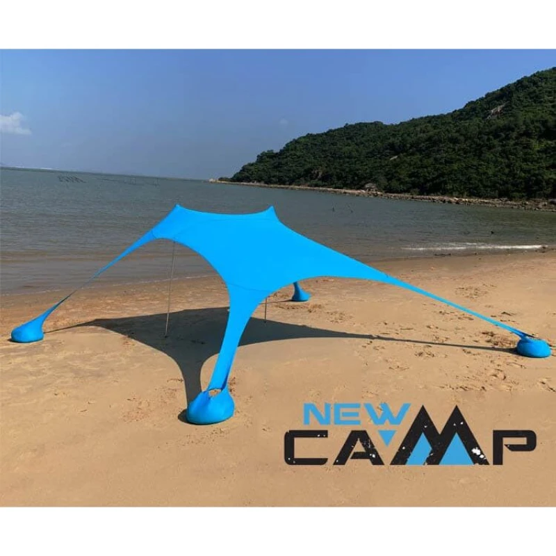 NEW CAMP Lycra Shelter 300x250 cm, Ελαστική Τέντα Παραλίας, NEW-159 /Aegean Blue (Preview 2)